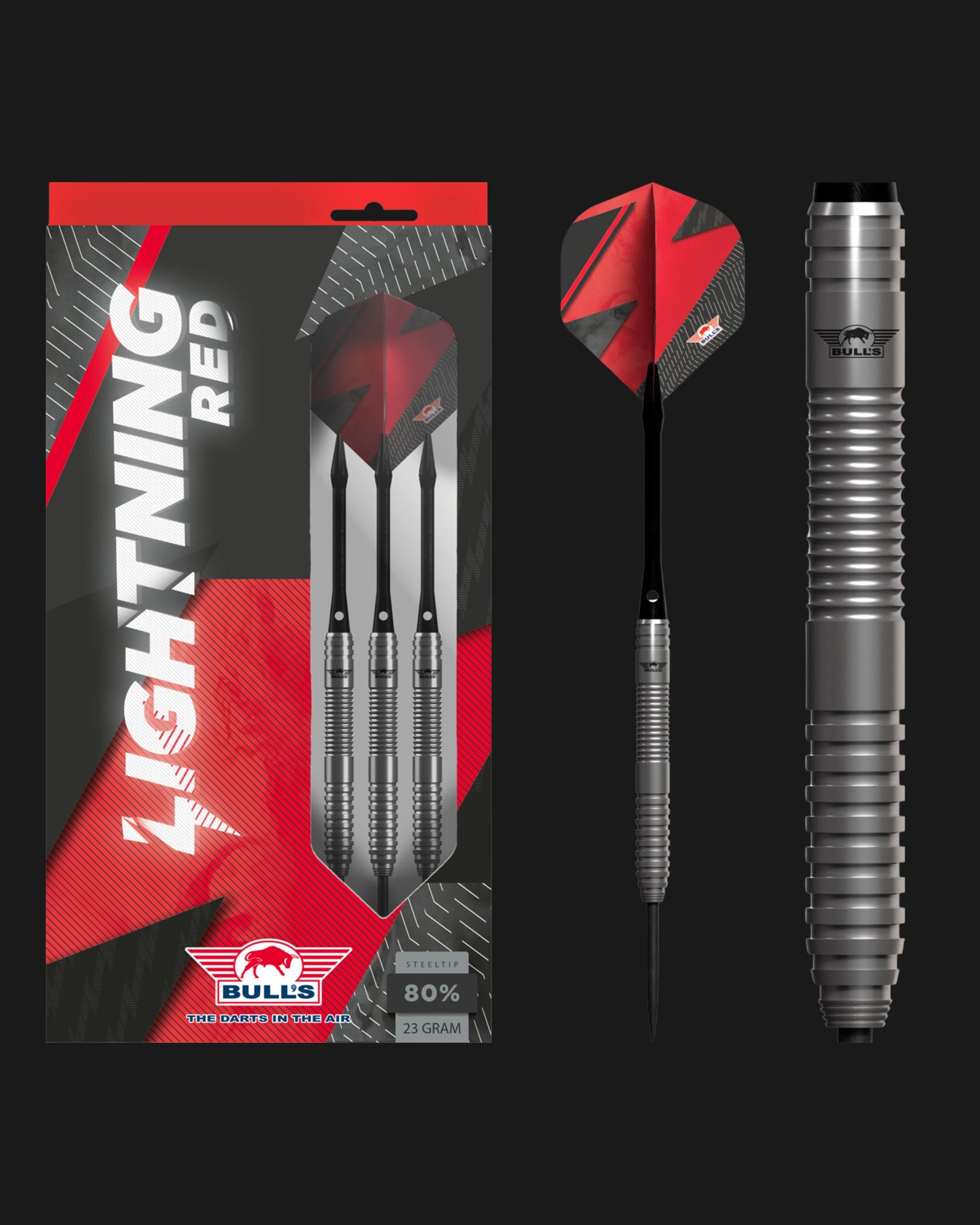 Bulls Lightning Red Steeldarts - 23g