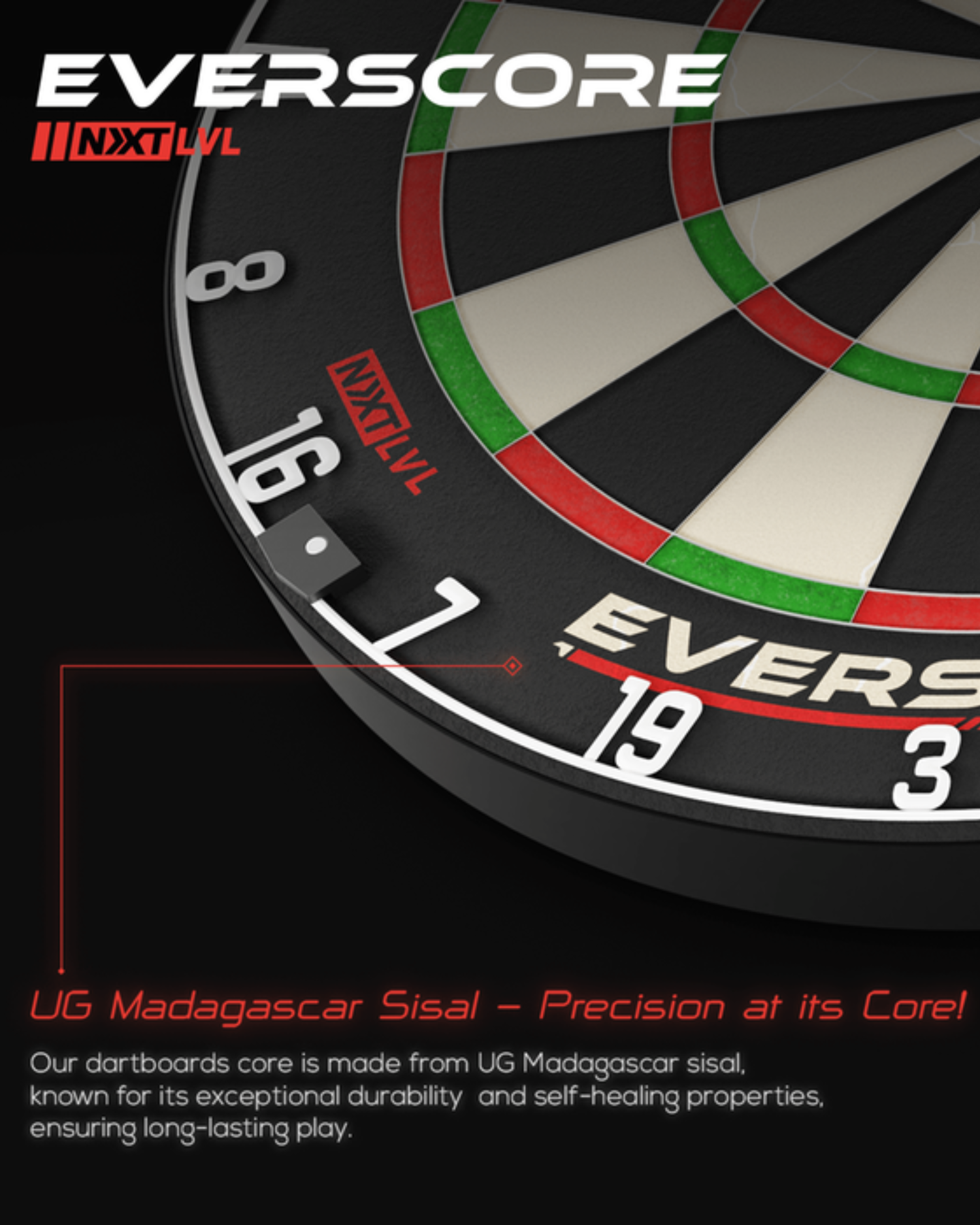 GOAT Everscore NXT LVL - Professionelle Dartscheibe