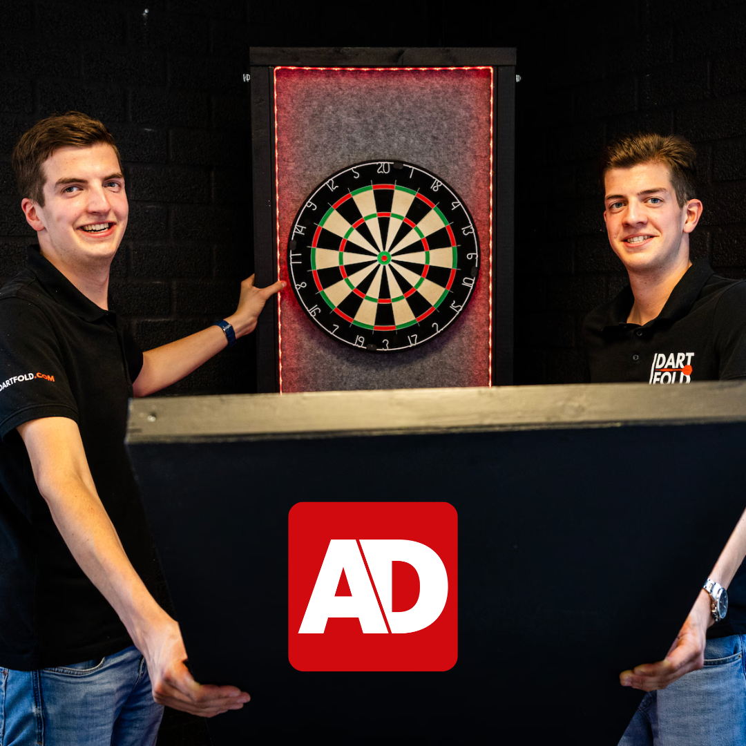 Dartfold opbouwbare dartbaan met oprichters